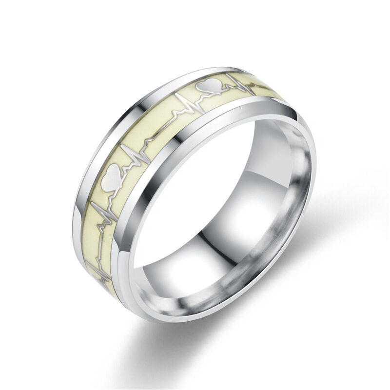 Heart-shaped Rings Luminous At Night Lovers Ring Valentine's