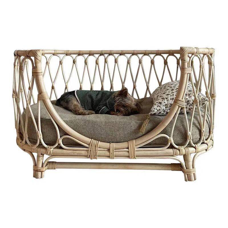 Pet Bed Handmade Rattan Woven Sofa For Dogs