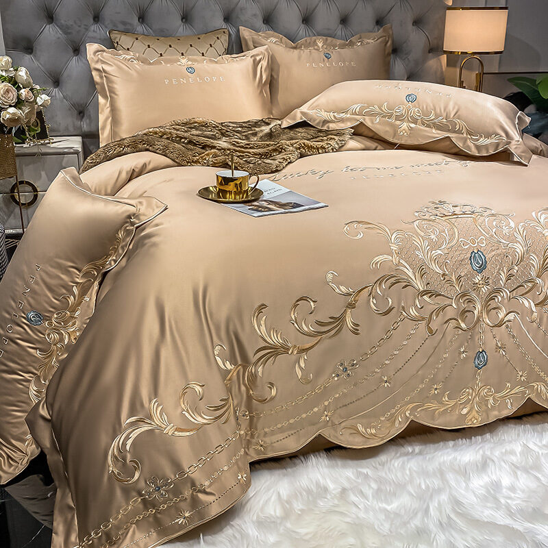 Ice Silk Quilt Sets Bed Sheets Bedding Four-piece