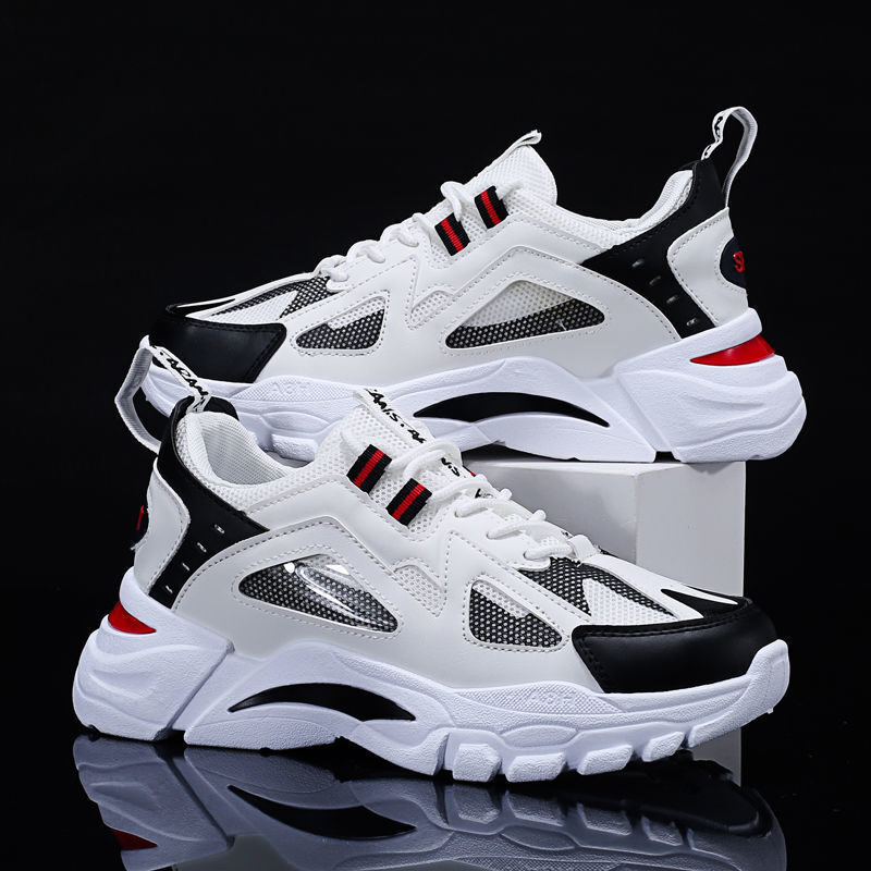 White Sneakers Men Non Slip Walking Running Shoes