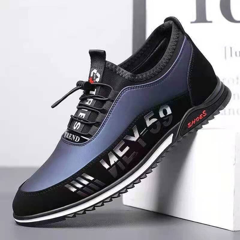 Letter Print Sneakers Men No Tie Outdoor Running