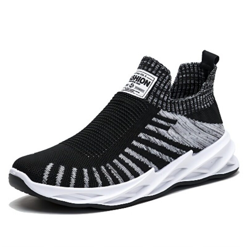 Sock Mesh Shoes Men Stripe Sneakers Lightweight Breathable