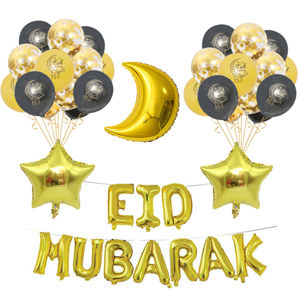 Eid Mubarak Latex Balloon Ramadan Kareem Decoration Festival