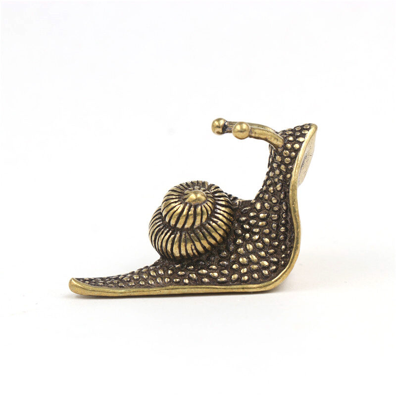 Brass Tea Pet Snail Decoration Pure Copper Paperweight