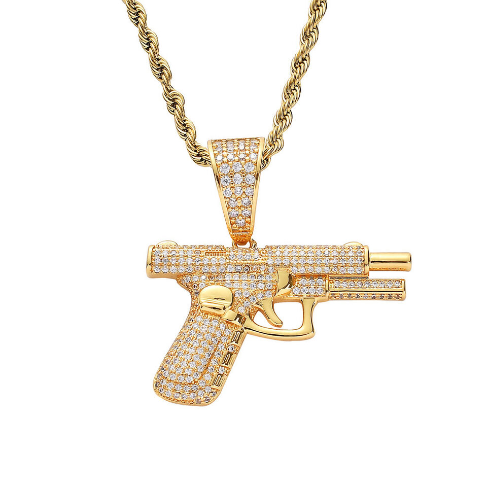 New Necklaces Hip-hop Creative Diamond Inlay
