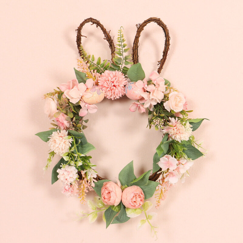 Easter Egg Simulation Wreath Chrysanthemum Rabbit Modeling Decorative