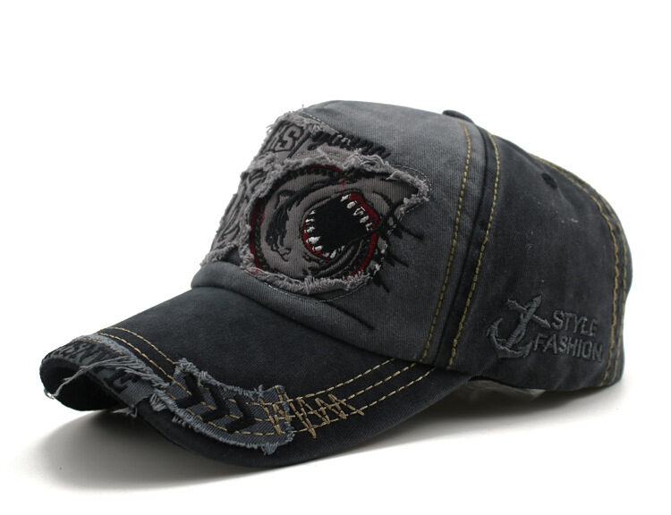 Shark Denim Cap Hip Hop Outdoor Snapback Baseball