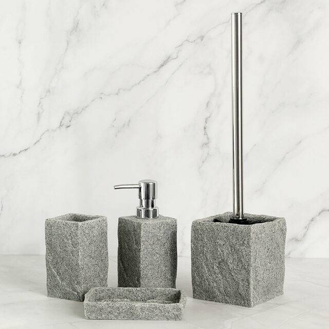 Bathroom Accessories Set Imitati Granite Resin Iiquid Soap