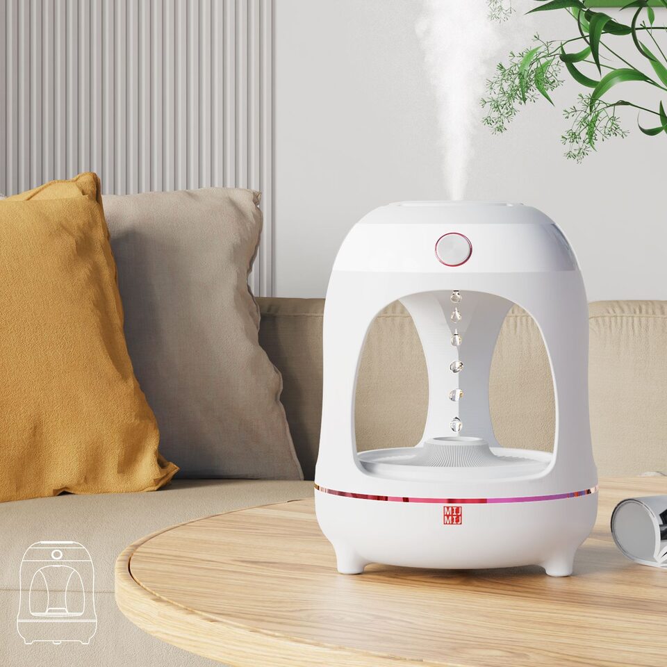 Anti Gravity Levitating Water Drops Humidifier Fountain LED