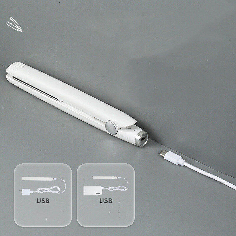 Usb Interface Mini Hair Curler And Straightener Dual-use