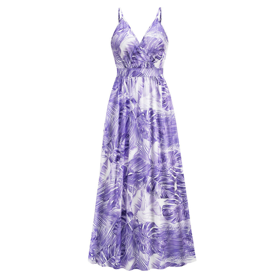 Flowers Long Dress Summer Swing Holiday Beach