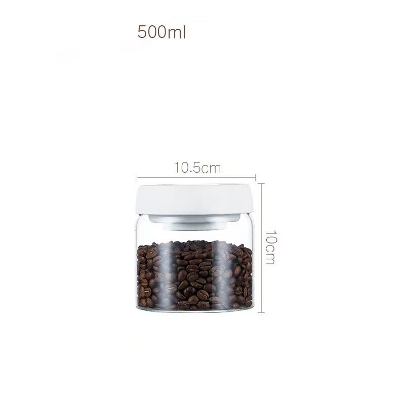 Vacuum Sealed Jug Set Black Coffee Beans Glass
