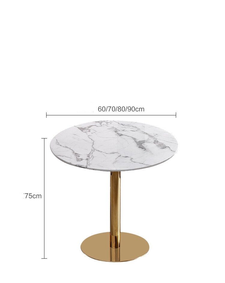Chair Marble Small Round Table And Iron Art