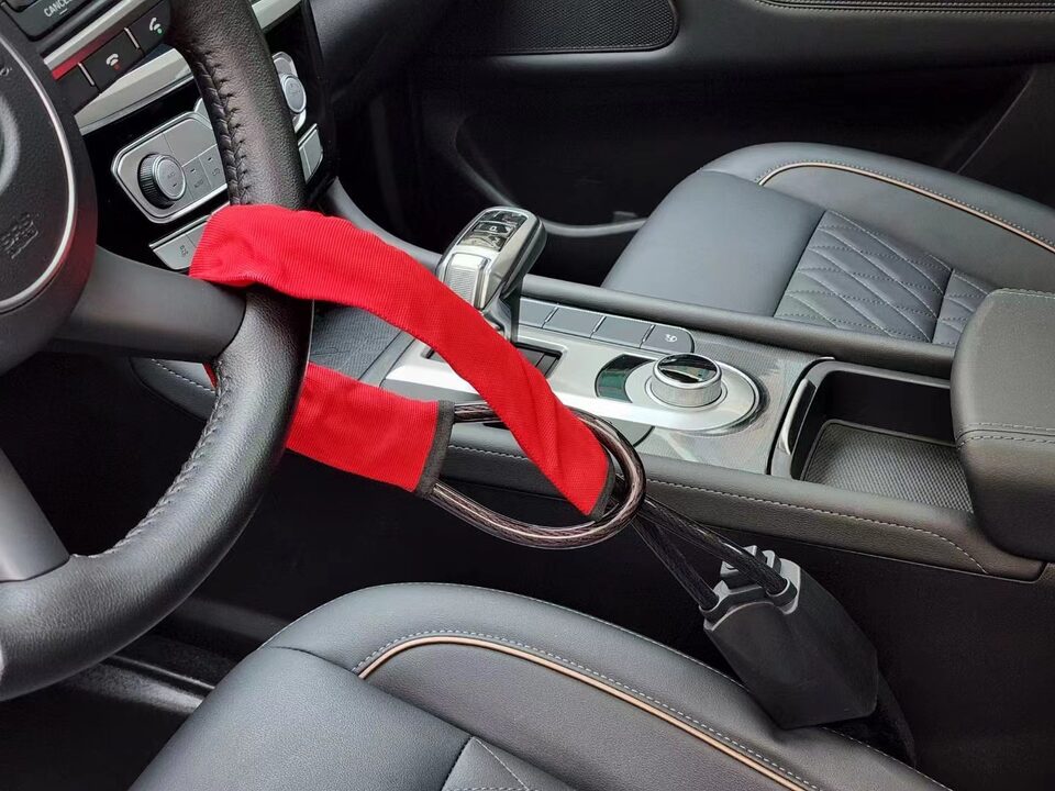 Car Steering Wheel Wire Rope Lock Security Anti-theft