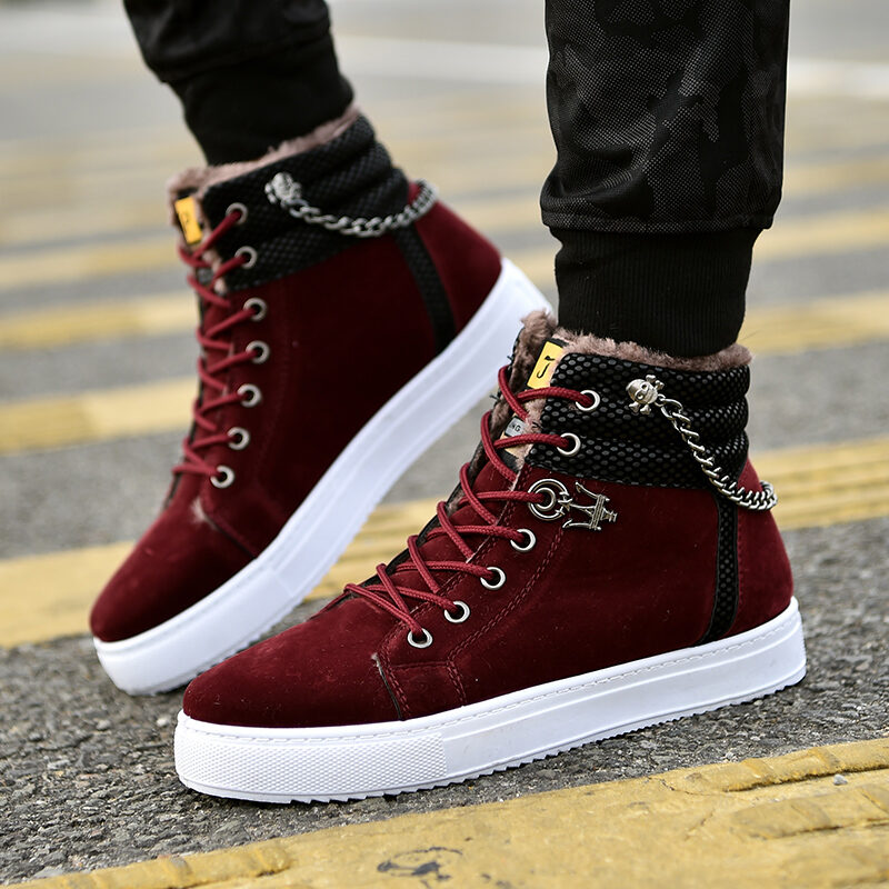Casual Fashion Sneakers Men's Fleece-lined
