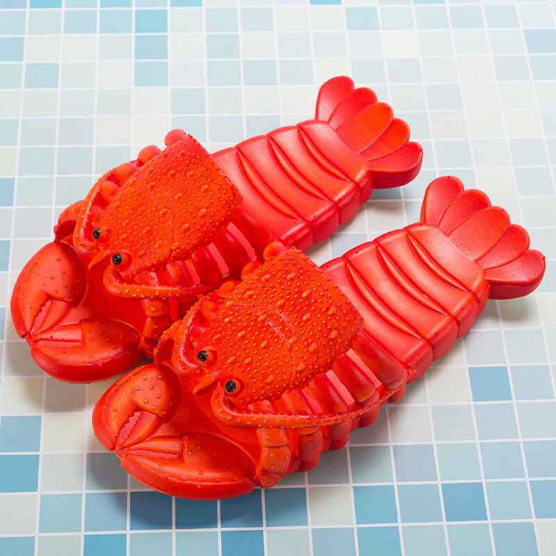 Cute Lobster Slippers For Kids Women Men Summer