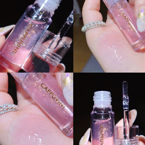 Lips Gloss Lip Balm Glass Transparent Moisturizing Water