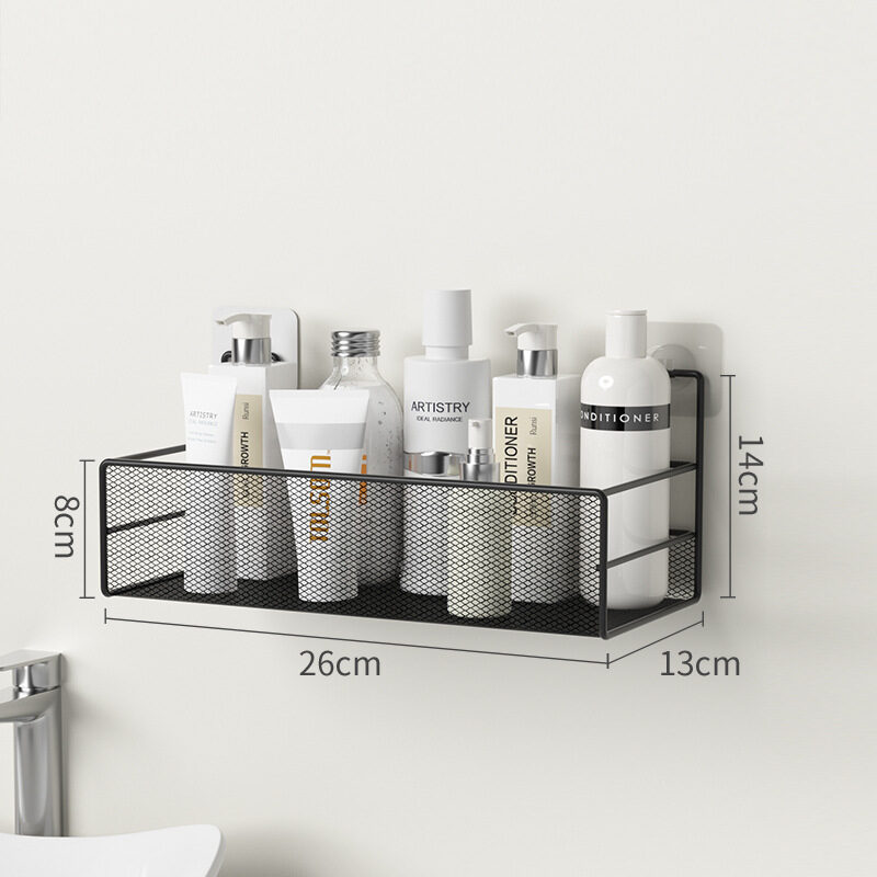 Wall-Mounted Bathroom Shelf No Drill Shower Shampoo Organizer