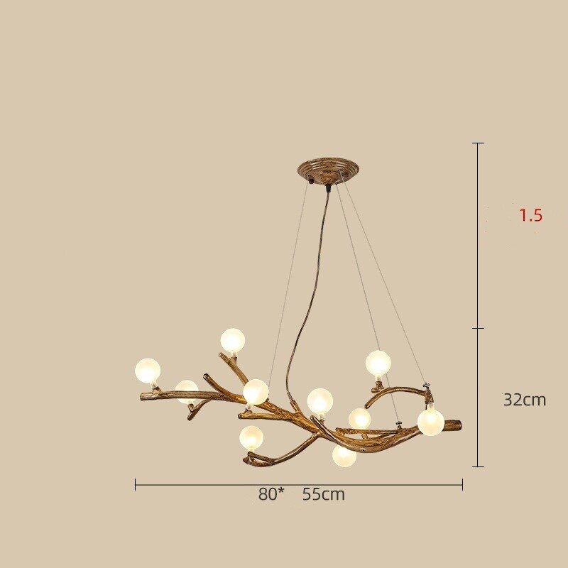 Restaurant Chandelier Decorative Tree Branch Lights Zen Japanese