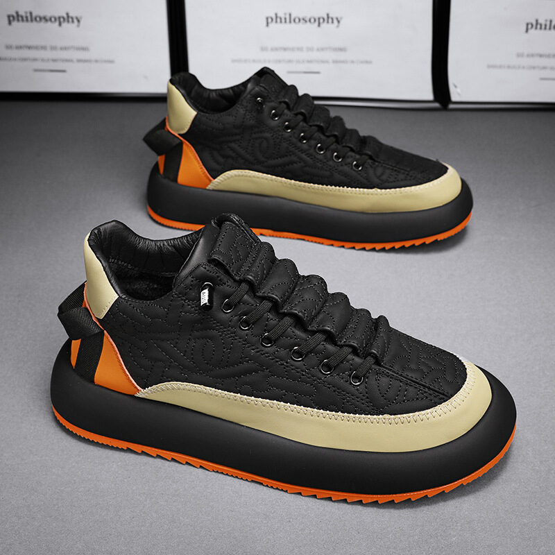 Mens Fashionable And Versatile Leather Sports Casual Board