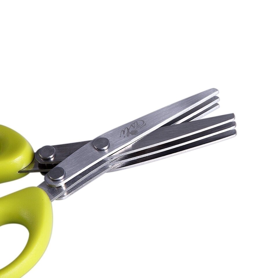Multifunctional Multi-layer Green Onion Scissors Stainless Steel Cutting