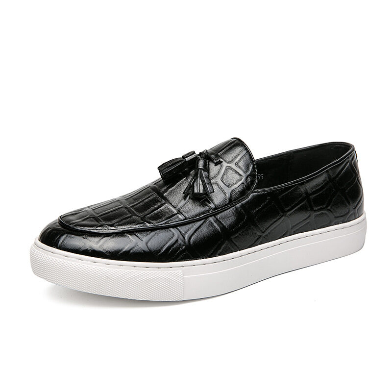 Men's Business Casual Sneakers Plus Size Leather Shoes