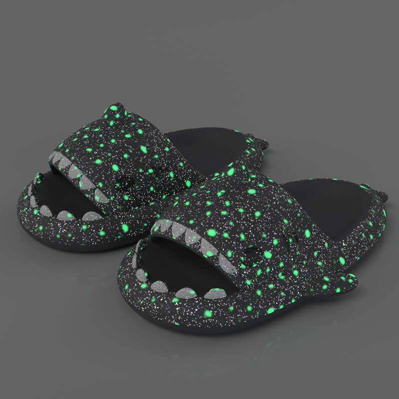 Shark Slippers With Starry Night Light Design Bathroom