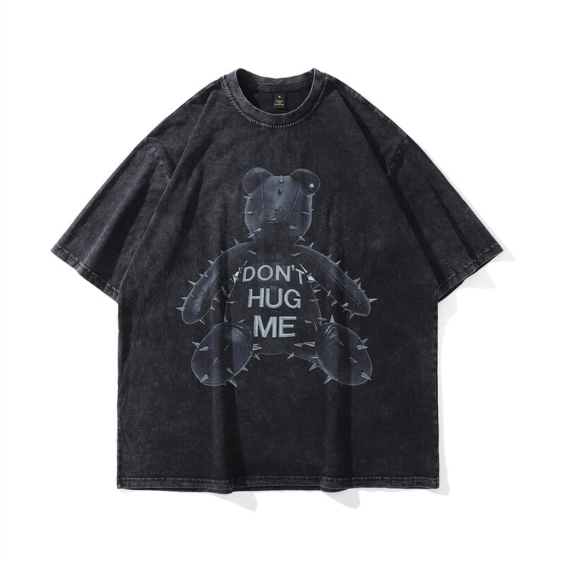 Hip Hop Oversized Streetwear Vintage T-shirts Bear