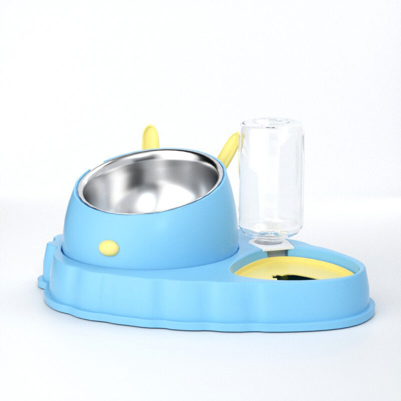 Double Bowl Stainless Steel Carrots Antiskid Pet Feeding