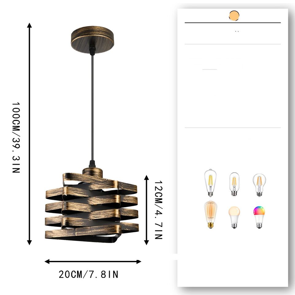 Bedside Chandelier American Vintage Living Room Bedroom
