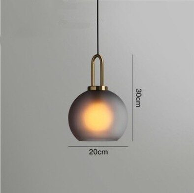 Nordic Simple Modern Glass Ball Chandelier Milk Tea