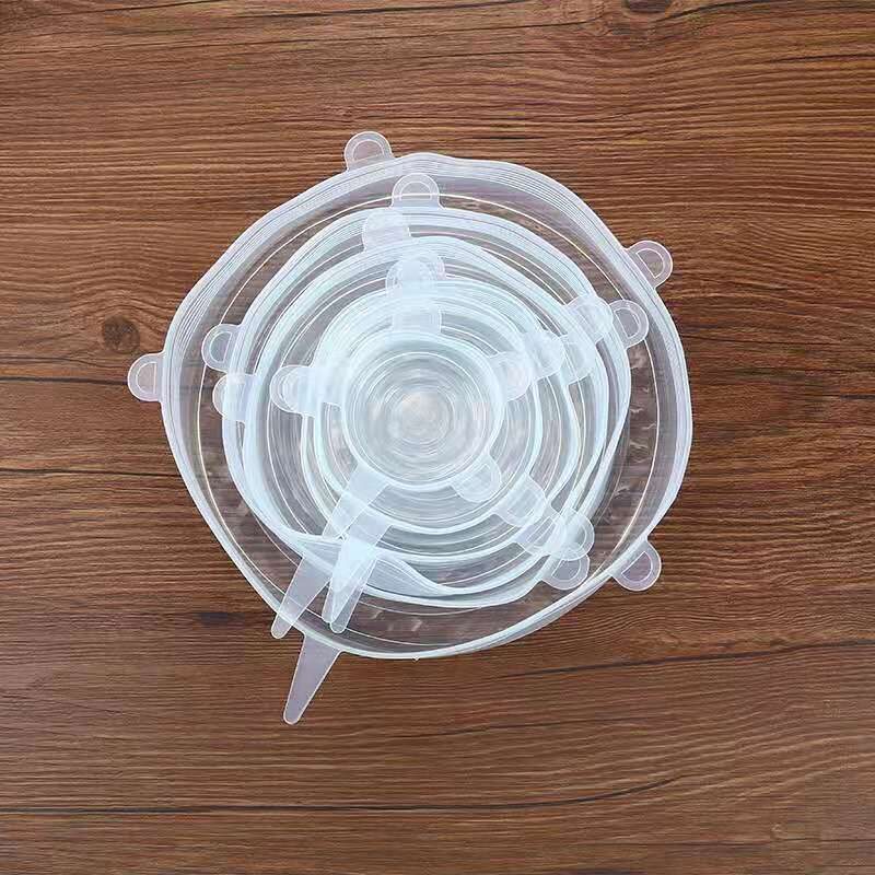 6Pcs Food Silicone Cover Fresh-keeping Dish Stretchy Lid