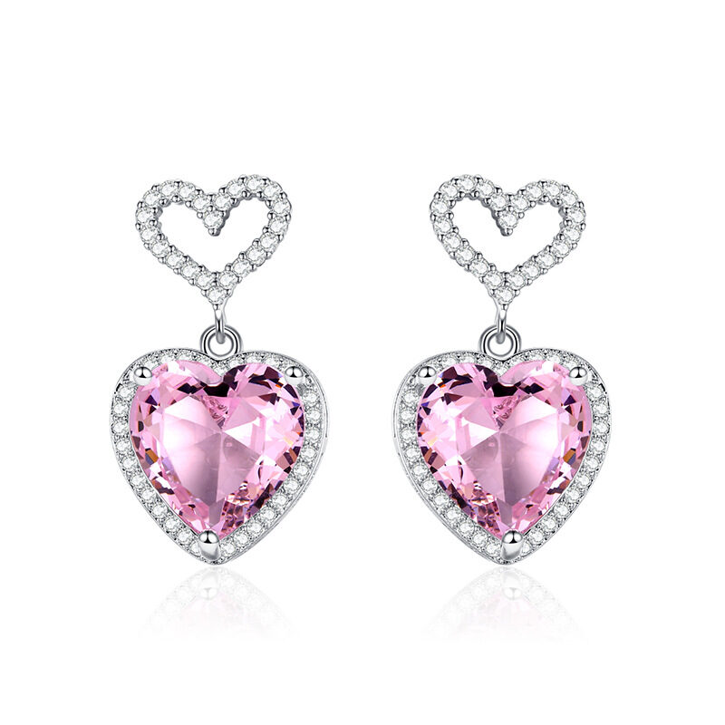 New Light Luxury Premium Feeling Pink Crystal Heart