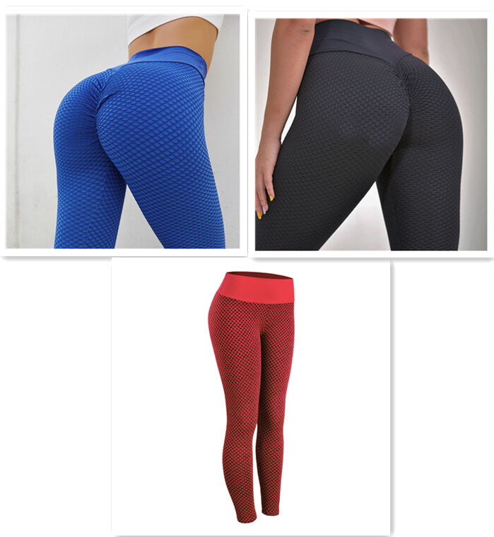 Plaid Leggings Fitness Yoga Pants Women's Seamless High