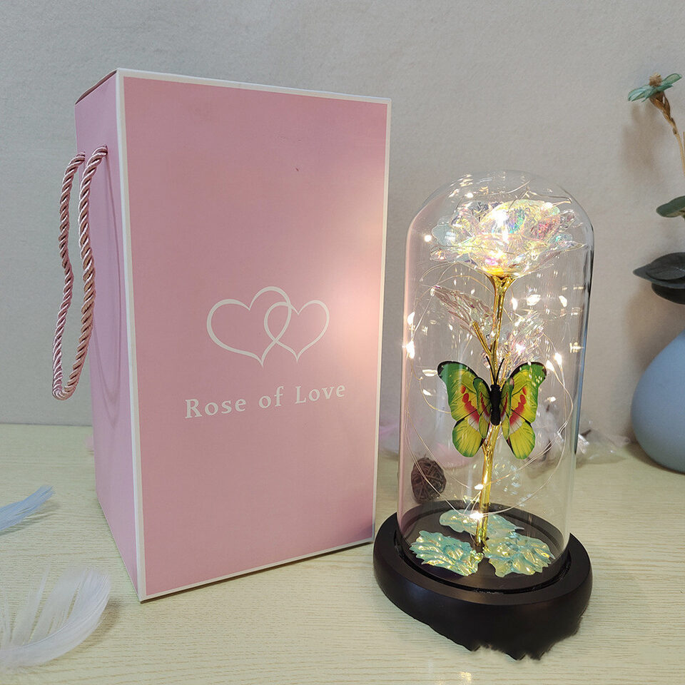 Valentine's Day Gift Eternal Rose LED Light Foil
