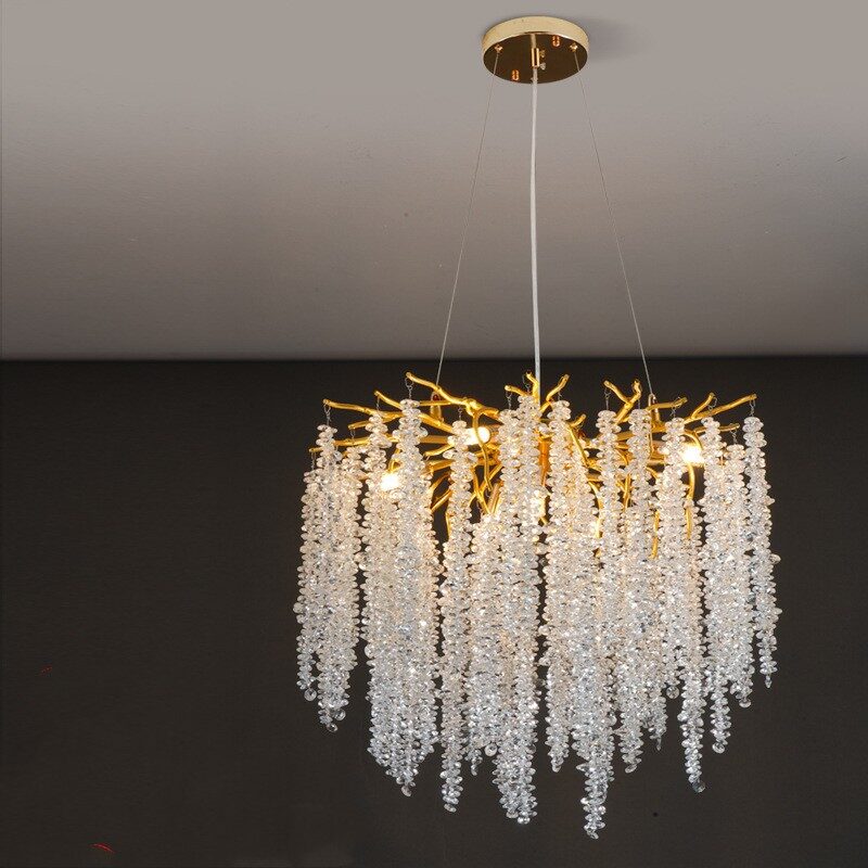 Villa Living Room Crystal Chandelier Light Luxury Restaurant