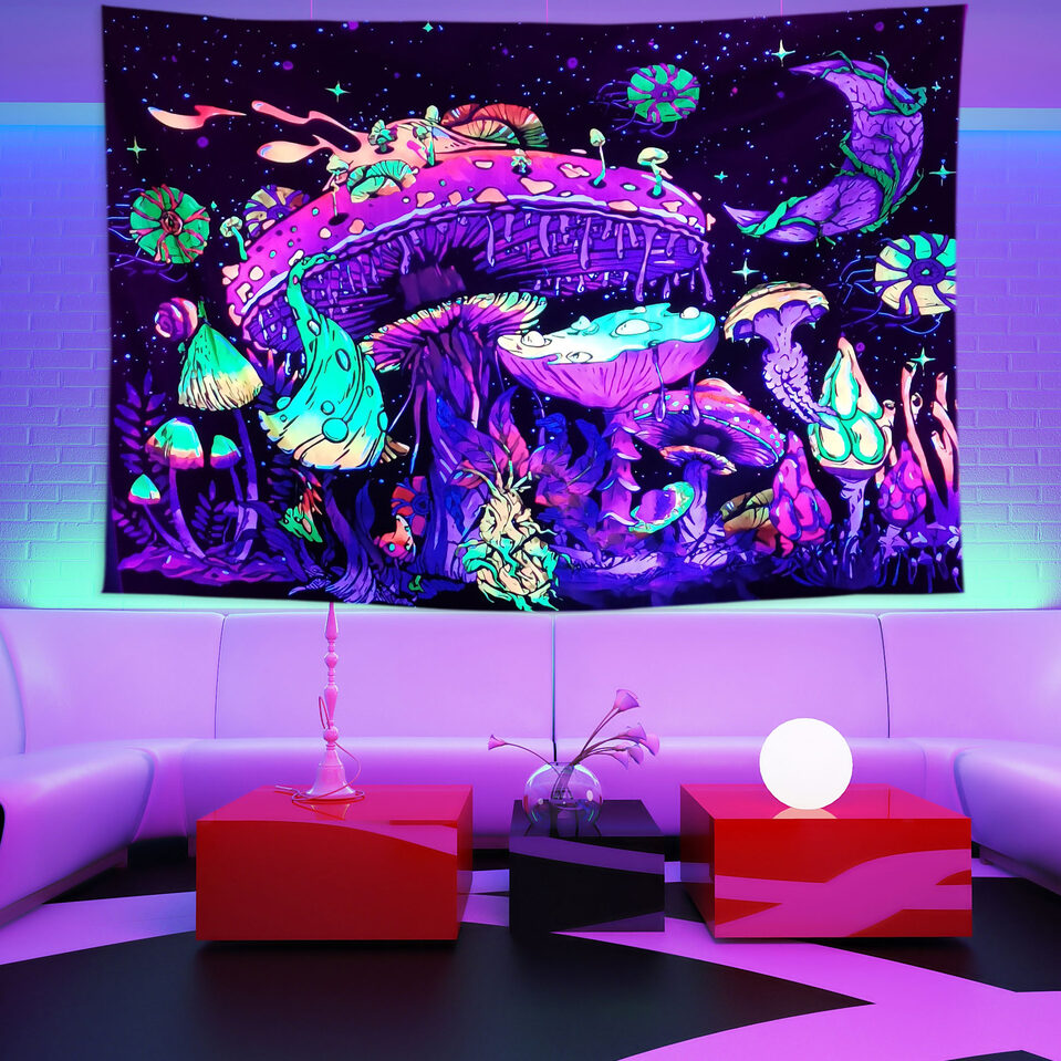 Fluorescent Star Print Dormitory Remodeling Wall Cloth Backdrop