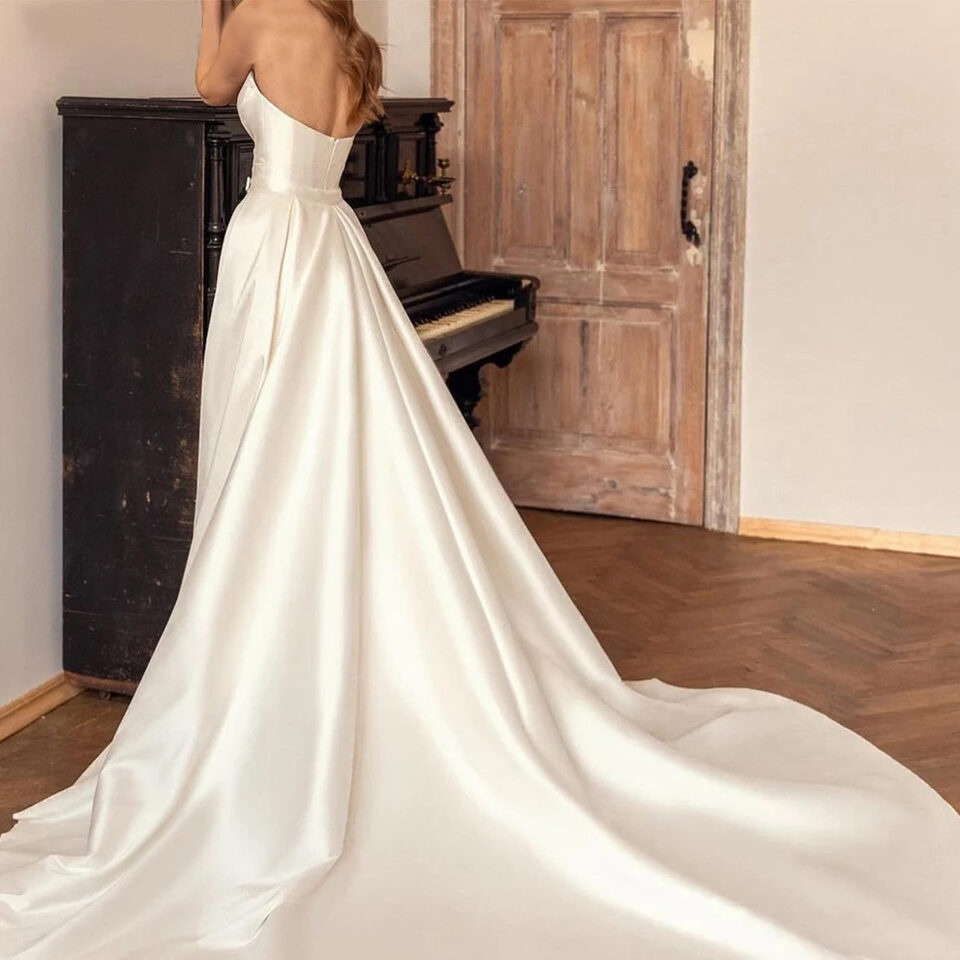Satin Sheath Sexy Backless High Waist Slimming Trailing