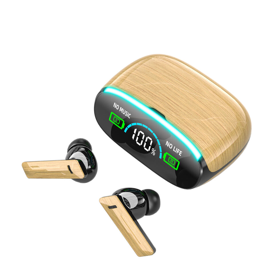 Wood Grain Wireless Sports In-ear Noise-canceling Low-latency Bluetooth