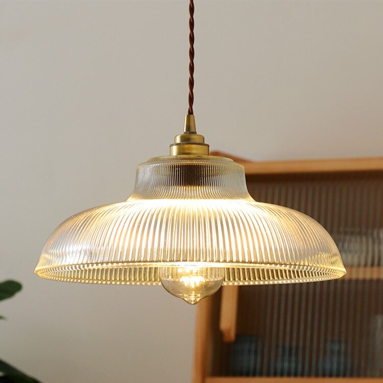 Japanese Vintage Restaurant Bar Chandelier Nordic Brass Glass