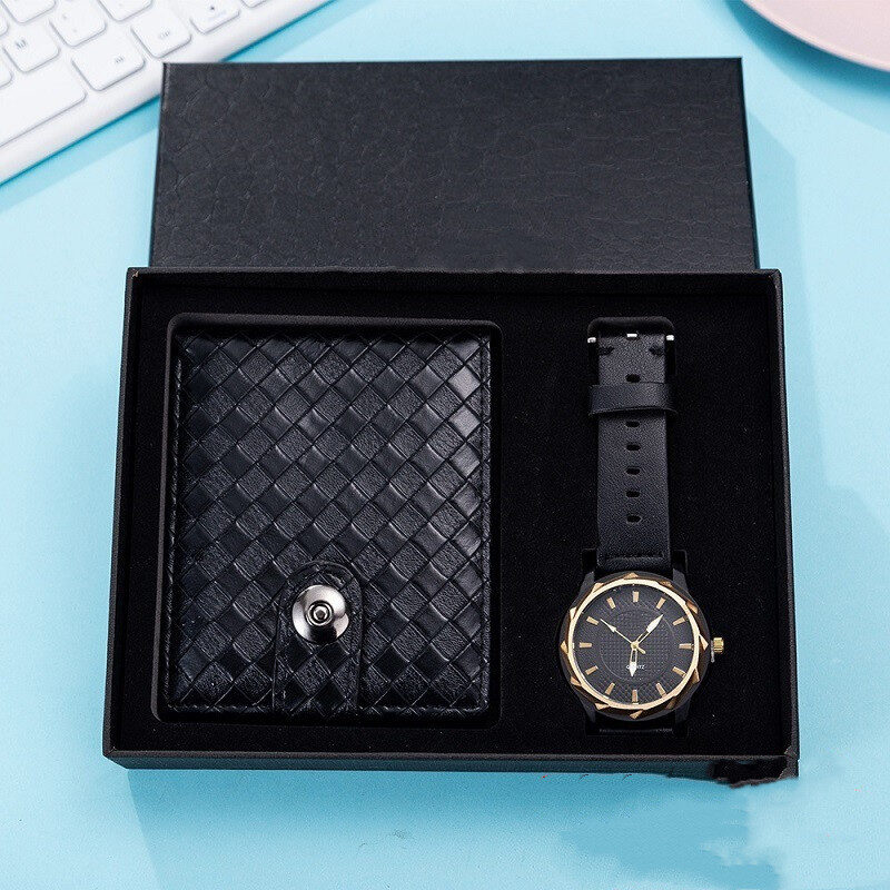 Luxury Business Watch Leather Bag Wallet Gift Set
