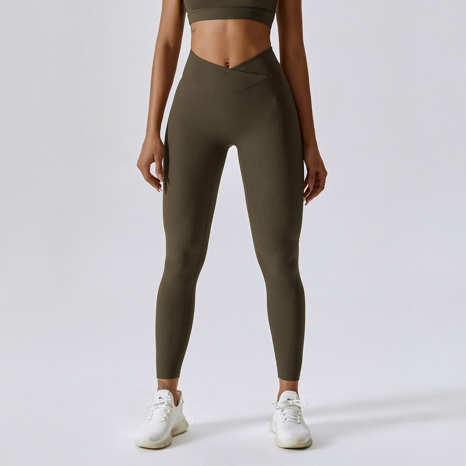 Threaded European And American Tight Yoga Pants