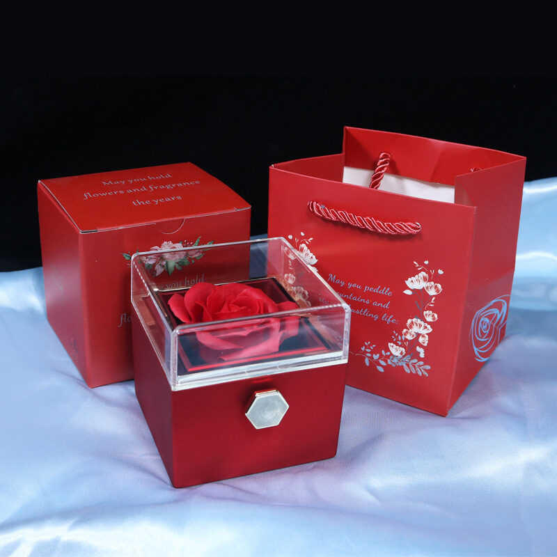 Rotating Soap Flower Rose Gift Box Creative Jewelry