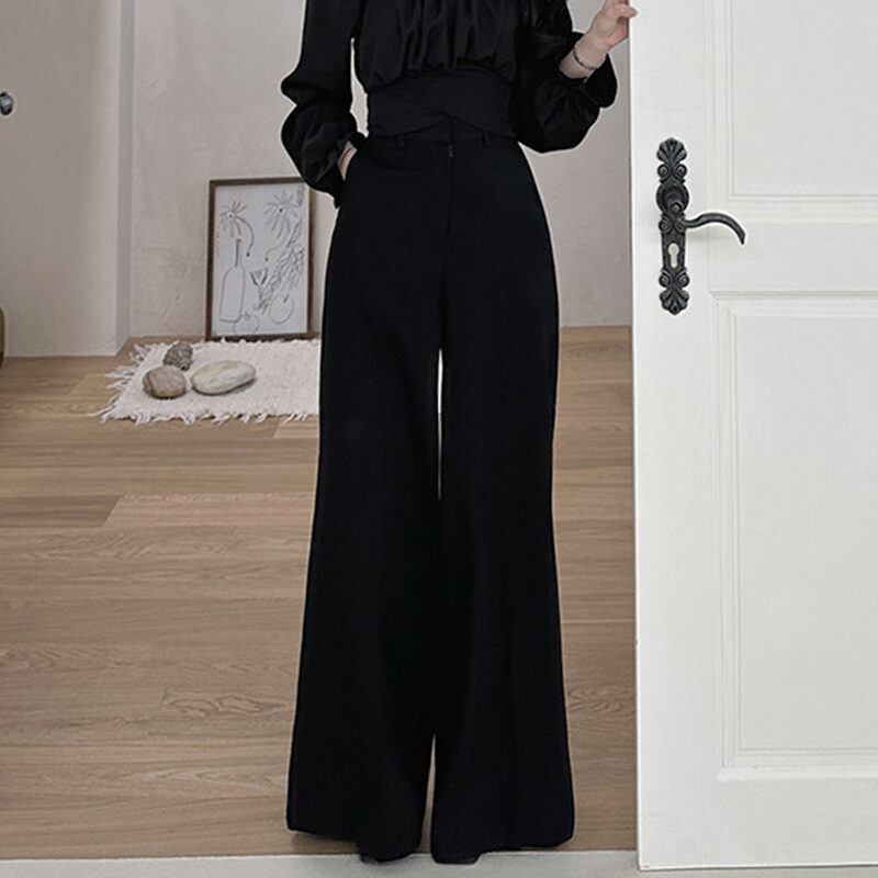 Hanging Wide Leg Mopping Pants Casual Women