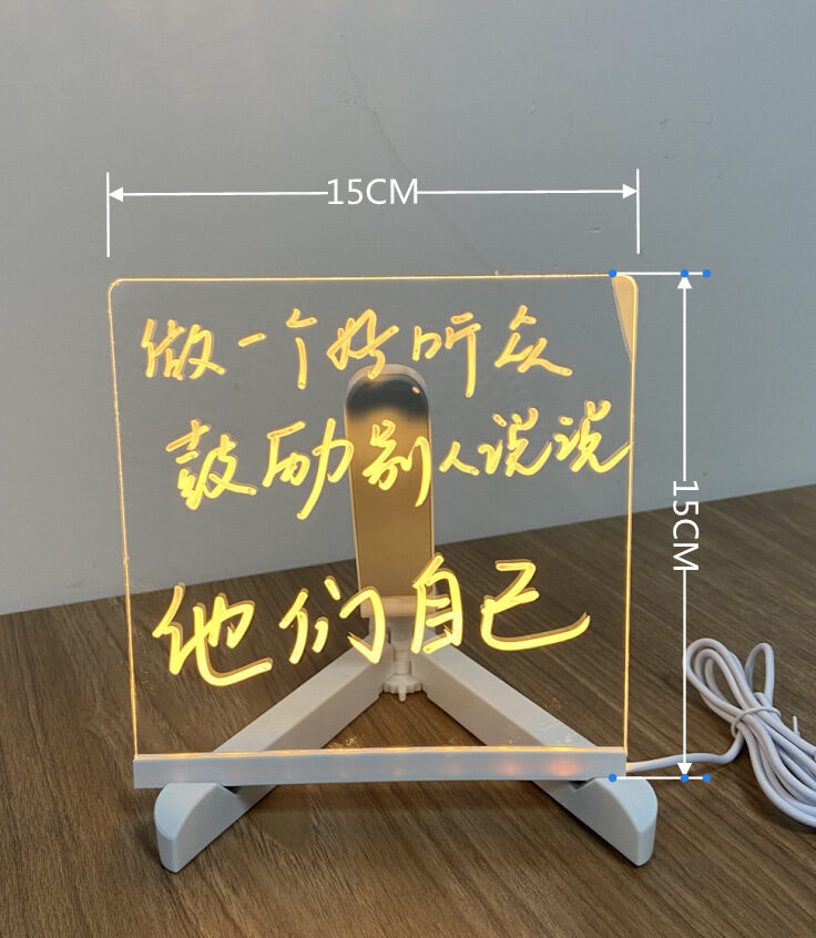 Acrylic DIY Note Board LED Night Light Creative