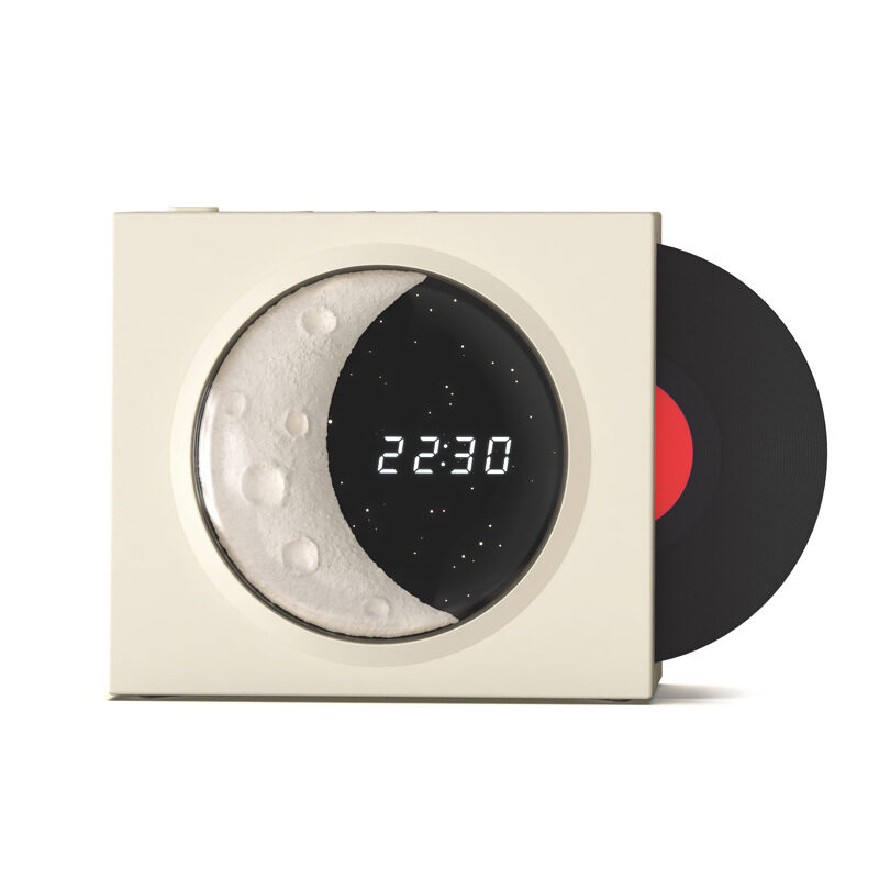 Moon Clock Bluetooth Speaker Vinyl Nostalgic Feelings High