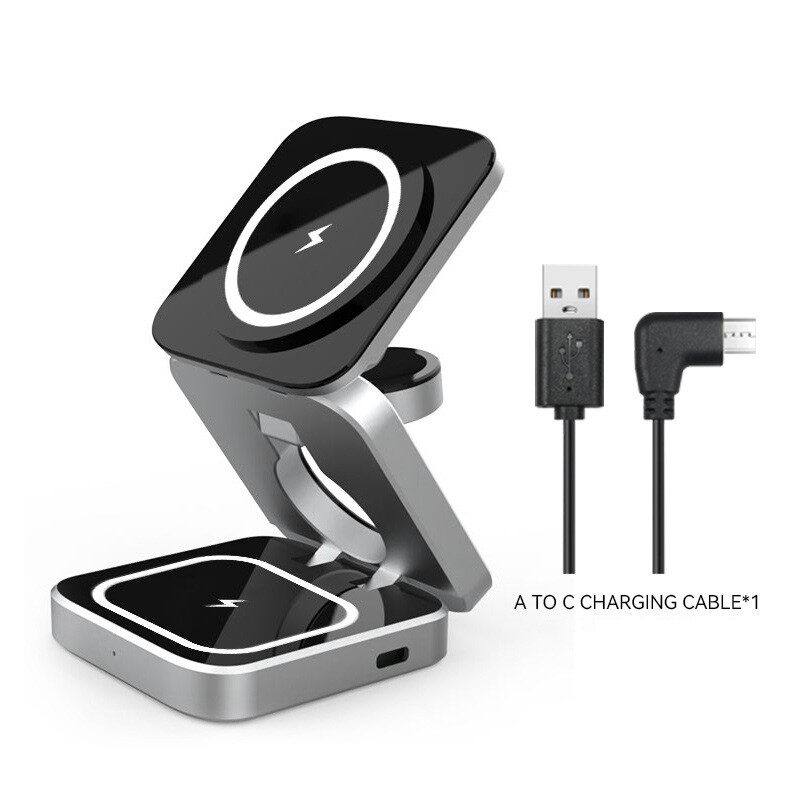 3 In 1 Foldable Wireless Charger Station Magnetic