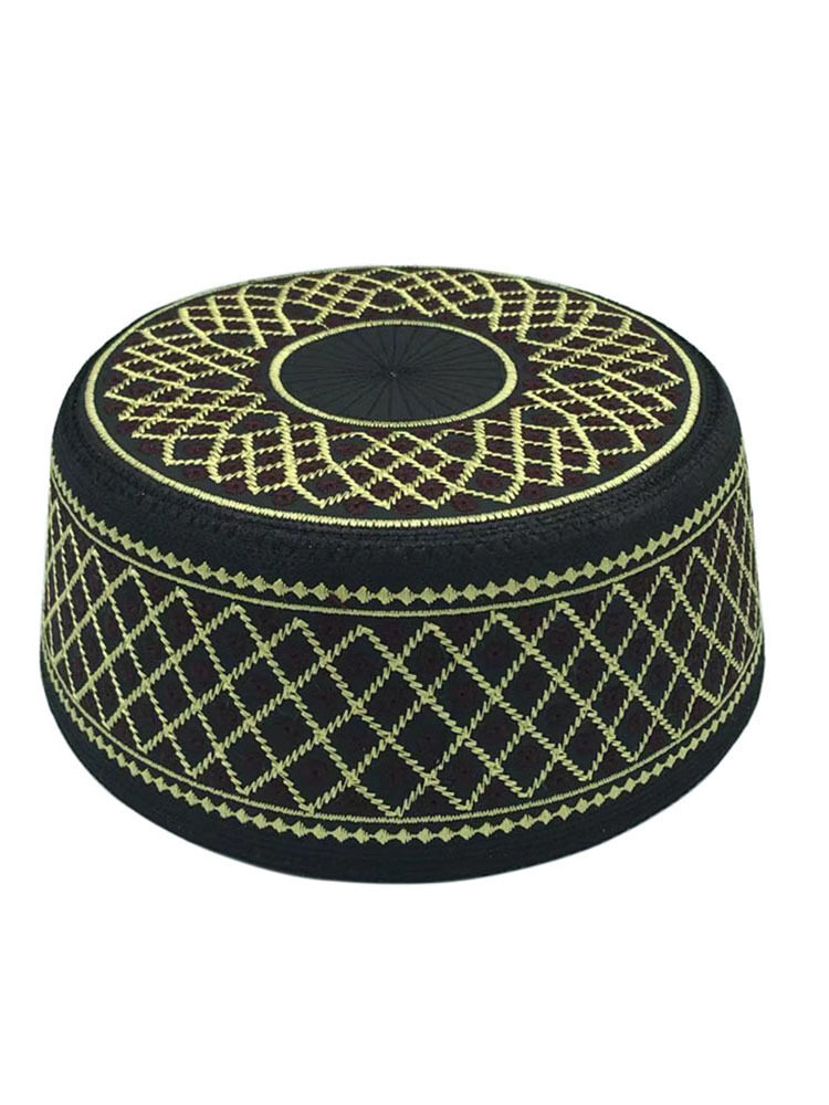Muslim Hats Cotton Embroidery Islamic Men Prayer Arab