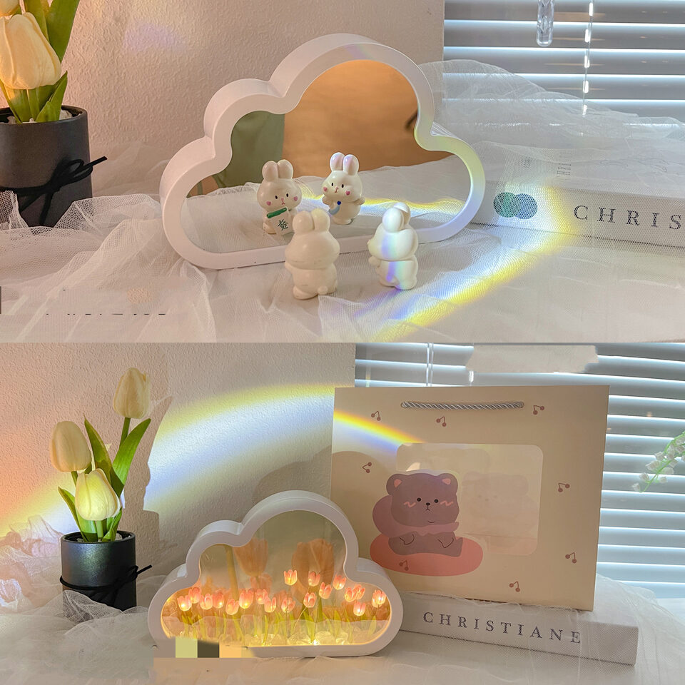 Tulip Night Lamp DIY Material Cloud Tulips Decorative