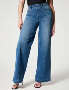 Women's High Waist Jeans Pants Casual Wide Leg